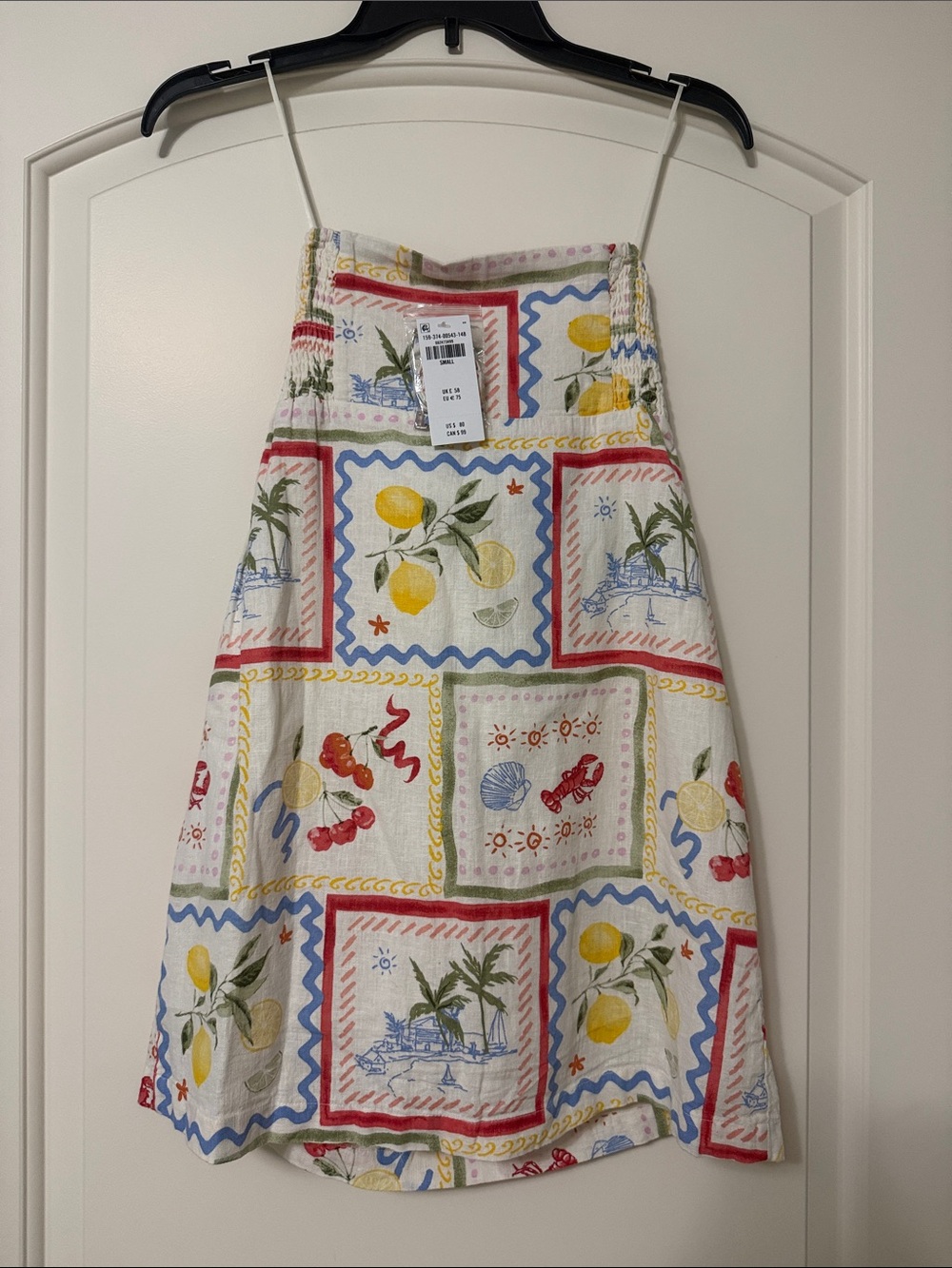 Abercrombie Coastal/Lemon Print Summer Mini Dress - Picture 4 of 4